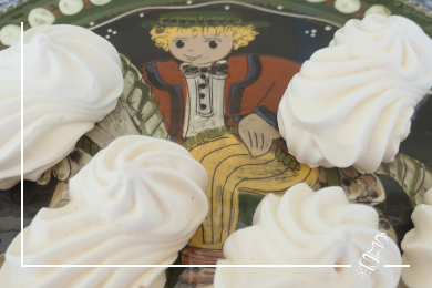 meringues mit himbeeren