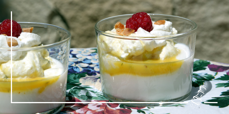 zitronendessert mit thymian