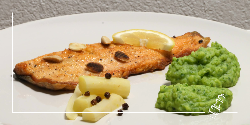 saiblingsfilet mit baerlauch kartoffelstock