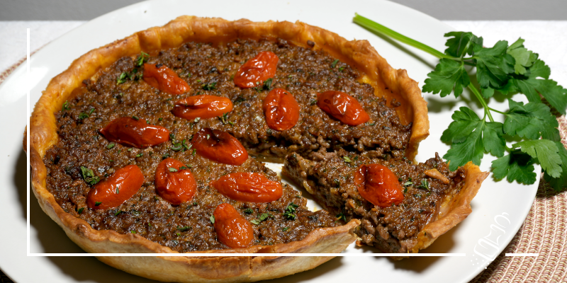 fleischkuchen mit rohschinken