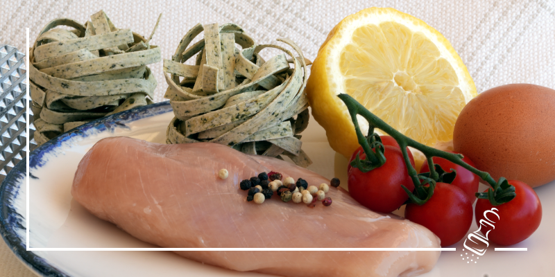 poulet piccata an zitrone mit baerlauchnudeln