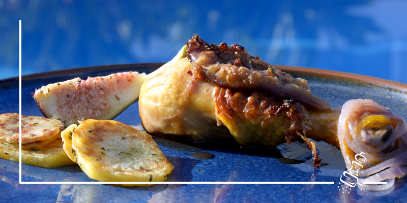 pouletschenkel mit frischen feigen