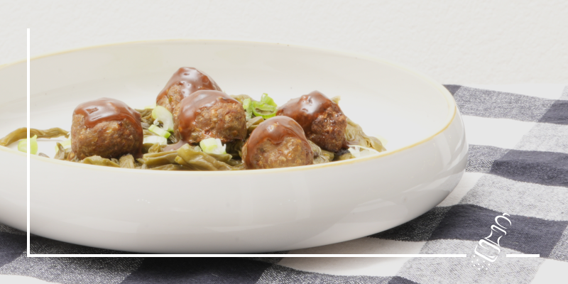 rindfleisch bälleli mongolisch auf doerrbohnen