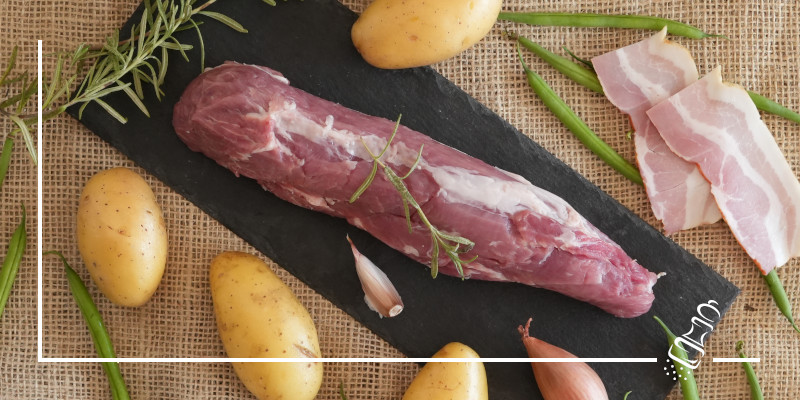 schweinefleisch iberico an rotwein balsamicosauce